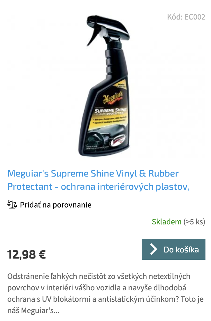 Ochrana interiérových plastov